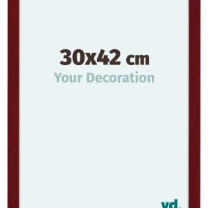 Bilderrahmen 30x42 cm - Weinrot Gewischt - MDF - Como