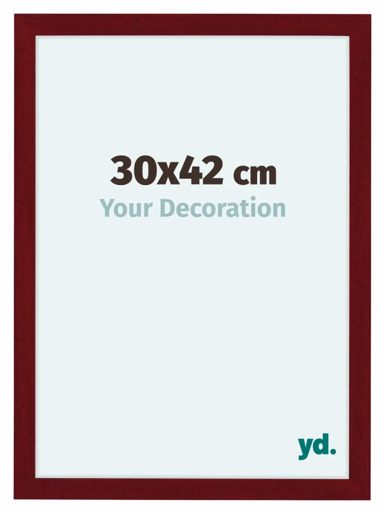 Bilderrahmen 30x42 cm - Weinrot Gewischt - MDF - Como