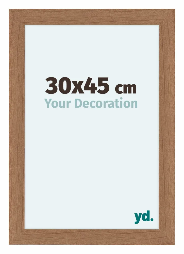 Bilderrahmen 30x45 cm - Nussbaum Hell - MDF - Como