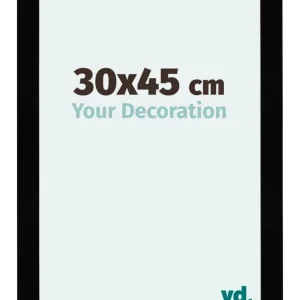 Bilderrahmen 30x45 cm - Schwarz Hochglanz - MDF - Mura