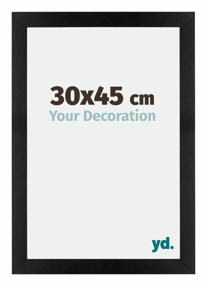 Bilderrahmen 30x45 cm - Schwarz Matt - MDF - Mura