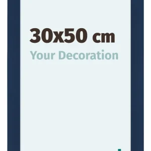 Bilderrahmen 30x50 cm - Dunkelblau Gewischt - MDF - Como
