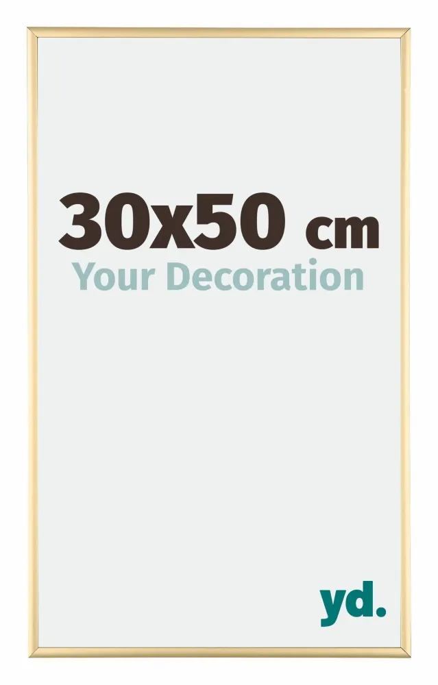 Bilderrahmen 30x50 cm - Gold - Aluminium - Kent