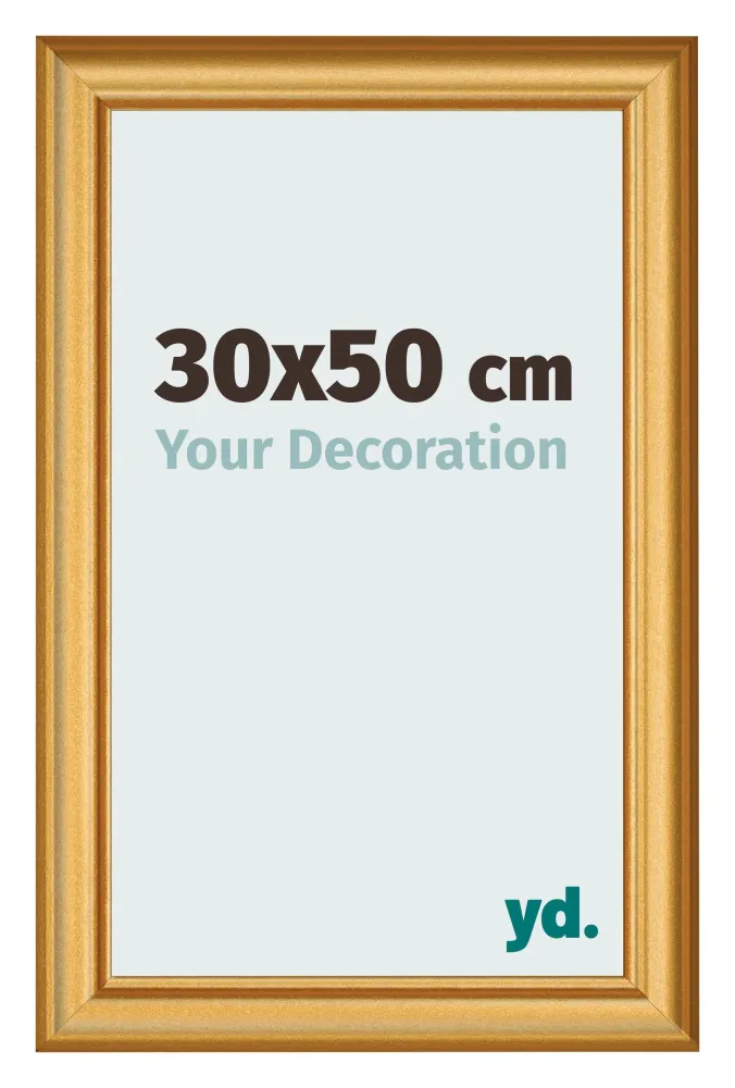 Bilderrahmen 30x50 cm - Gold Matt - MDF - Lazio