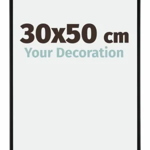 Bilderrahmen 30x50 cm - Schwarz Matt - Aluminium - Kent