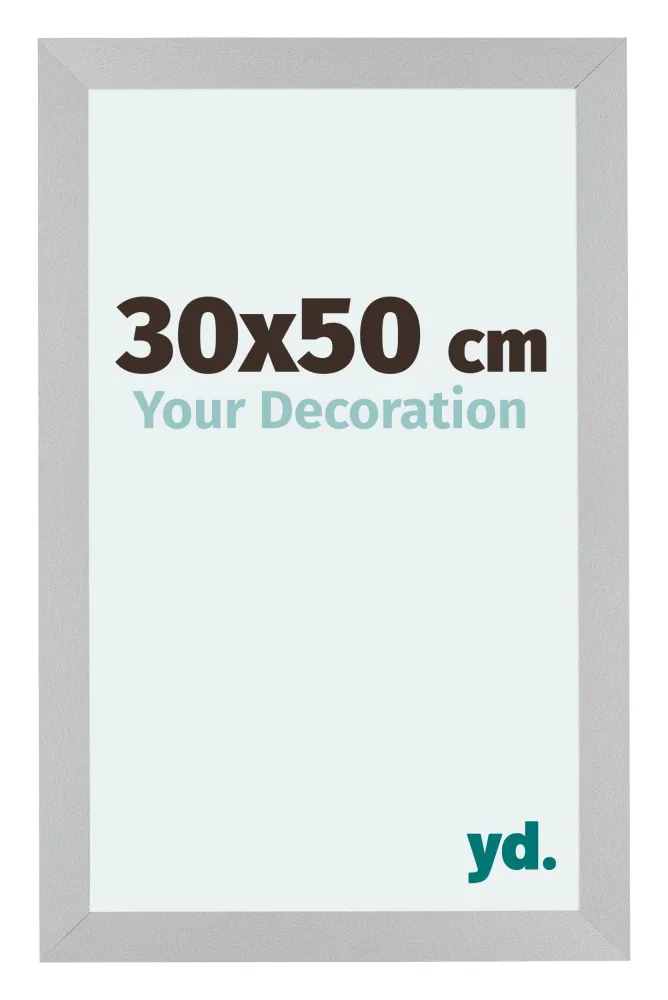 Bilderrahmen 30x50 cm - Silber Matt - MDF - Mura