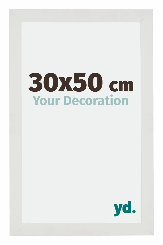 Bilderrahmen 30x50 cm - Weiss Matt - MDF - Mura