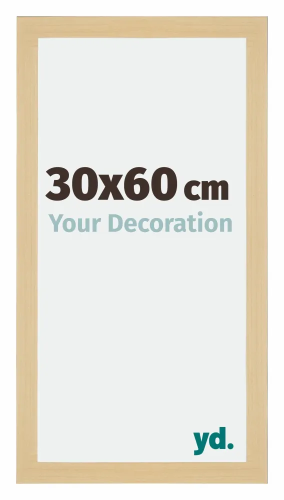 Bilderrahmen 30x60 cm - Ahorn Dekor - MDF - Mura