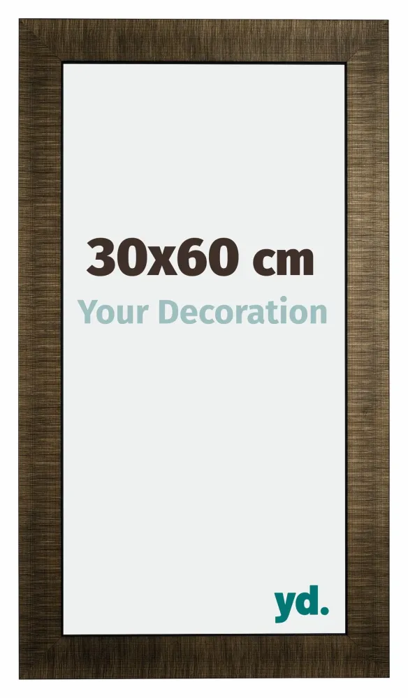Bilderrahmen 30x60 cm - Champagner Gebürstet - Holz - Leeds