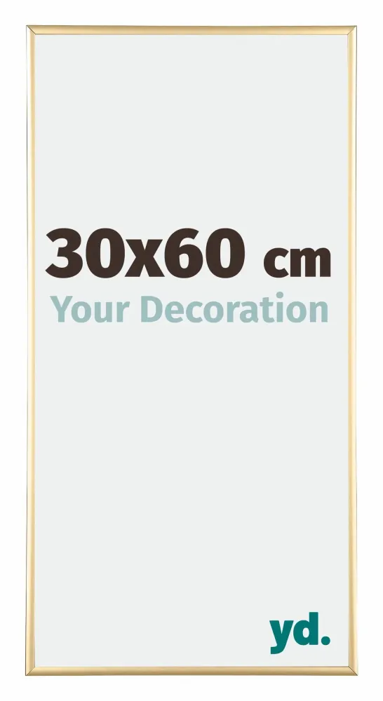 Bilderrahmen 30x60 cm - Gold - Aluminium - Kent