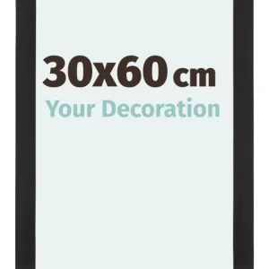 Bilderrahmen 30x60 cm - Schwarz Gemasert - MDF - Mura