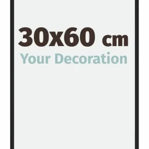 Bilderrahmen 30x60 cm - Schwarz Matt - Aluminium - New York - Aluminium - New York