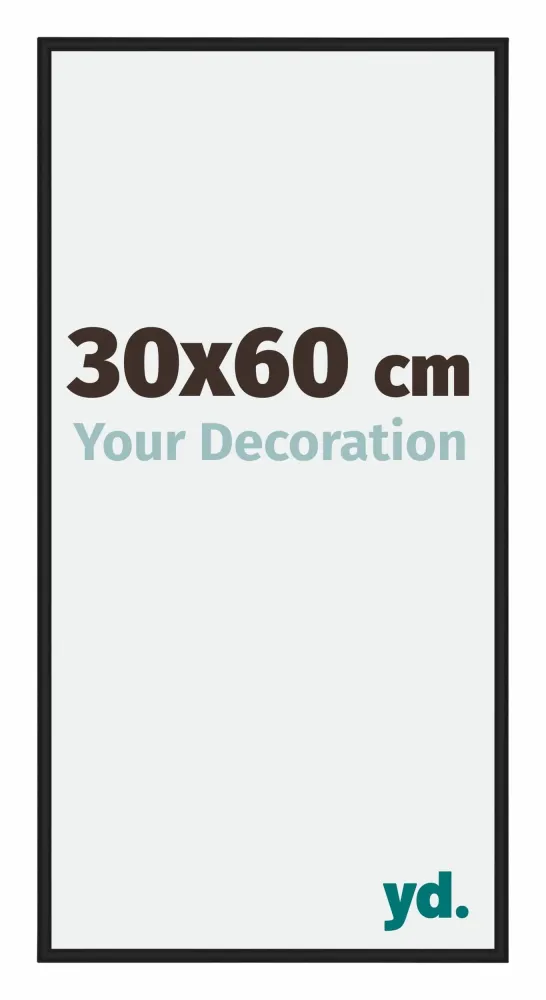 Bilderrahmen 30x60 cm - Schwarz Matt - Aluminium - New York - Aluminium - New York