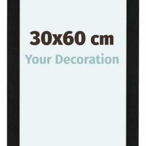 Bilderrahmen 30x60 cm - Schwarz Matt - MDF - Como