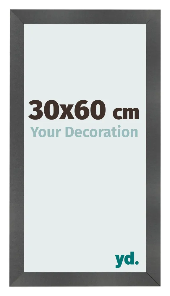 Bilderrahmen 30x60 cm - Schwarz Matt - MDF - Pisa