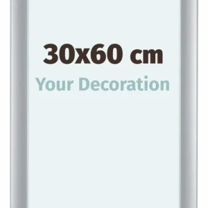 Bilderrahmen 30x60 cm - Silber Matt - MDF - Como