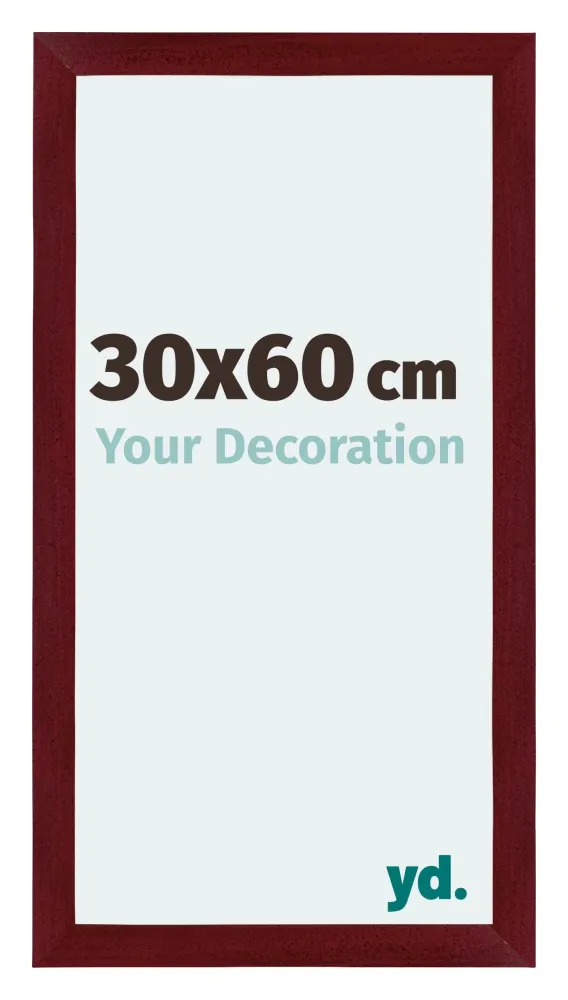 Bilderrahmen 30x60 cm - Weinrot Gewischt - MDF - Mura