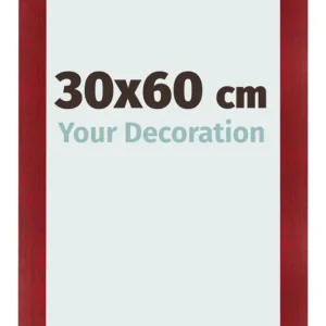 Bilderrahmen 30x60 cm - Weinrot Gewischt - MDF - Pisa