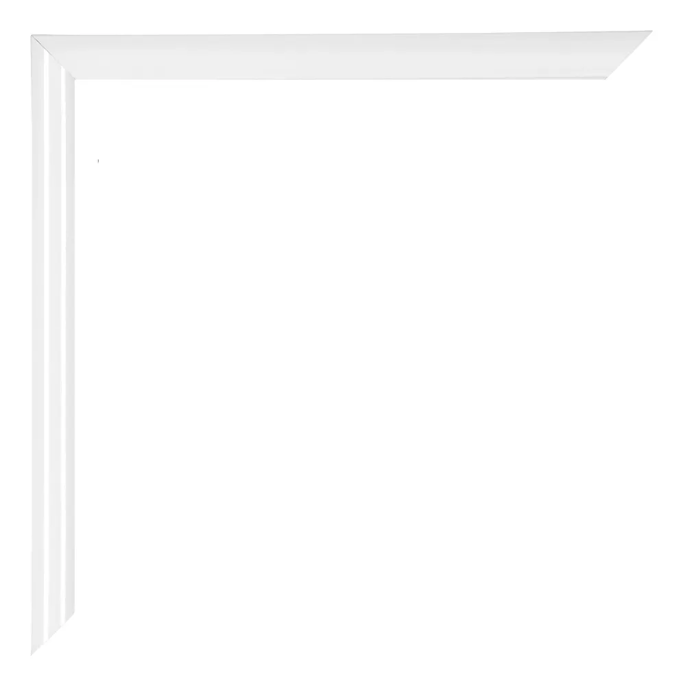 Bilderrahmen 30x60 cm - Weiss Hochglanz - Kunststoff - Bordeaux