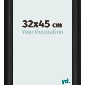 Bilderrahmen 32x45 cm - Schwarz Gemasert - MDF - Lazio