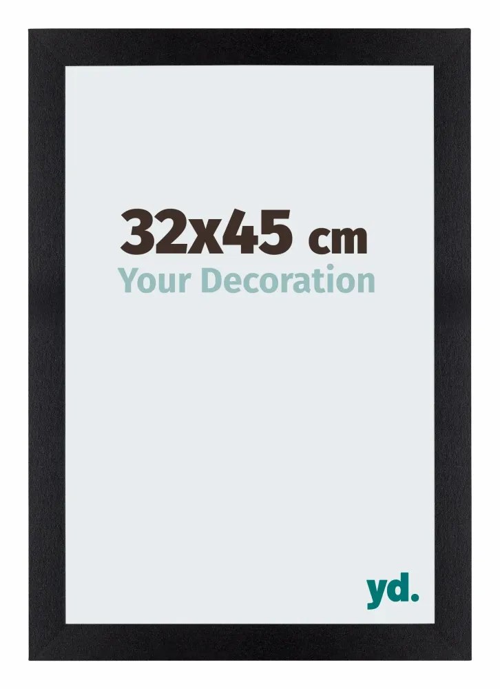 Bilderrahmen 32x45 cm - Schwarz Matt - MDF - Mura