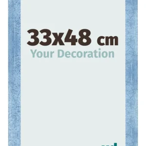 Bilderrahmen 33x48 cm - Hellblau Gewischt - MDF - Pisa