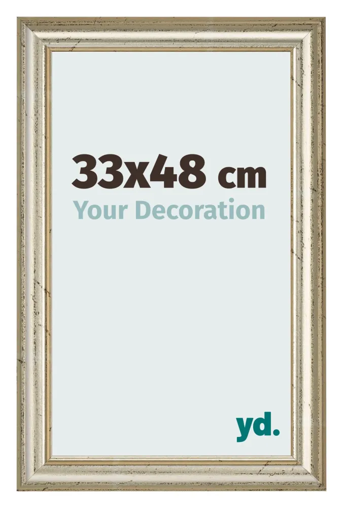 Bilderrahmen 33x48 cm - Metallglanz - MDF - Lazio