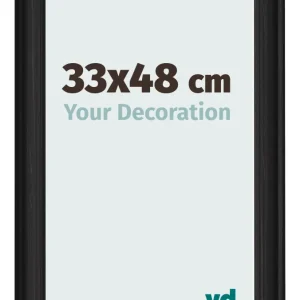 Bilderrahmen 33x48 cm - Schwarz Gemasert - MDF - Lazio