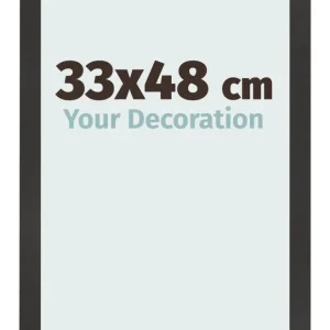 Bilderrahmen 33x48 cm - Schwarz Matt - MDF - Bologna