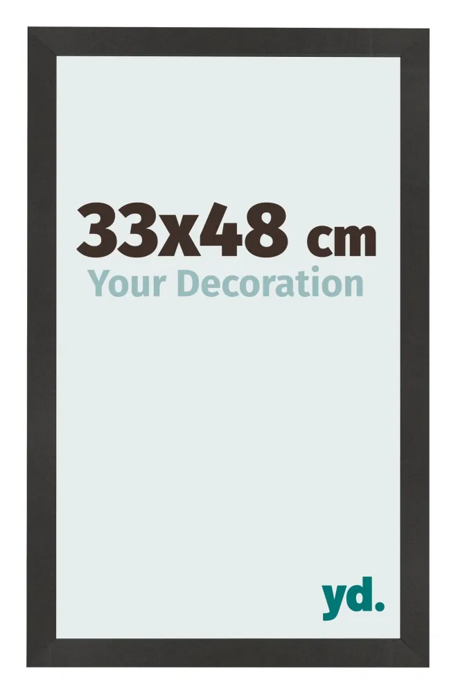 Bilderrahmen 33x48 cm - Schwarz Matt - MDF - Bologna