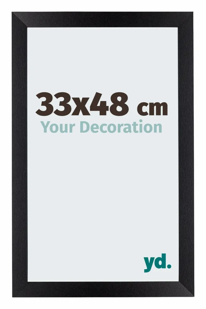 Bilderrahmen 33x48 cm - Schwarz Matt - MDF - Mura
