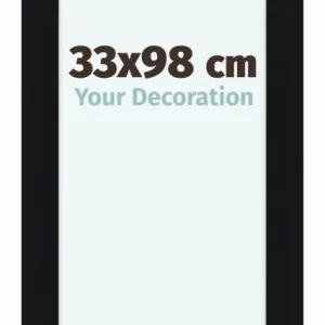 Bilderrahmen 33x98 cm - Schwarz Hochglanz - MDF - Como
