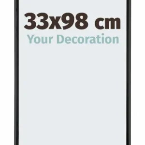Bilderrahmen 33x98 cm - Schwarz Matt - Aluminium - Kent