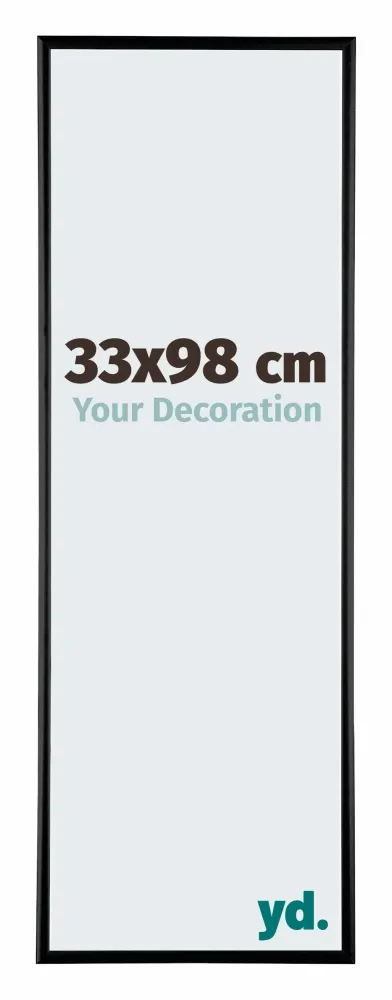 Bilderrahmen 33x98 cm - Schwarz Matt - Aluminium - Kent