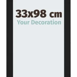 Bilderrahmen 33x98 cm - Schwarz Matt - MDF - Catania