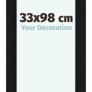 Bilderrahmen 33x98 cm - Schwarz Matt - MDF - Como