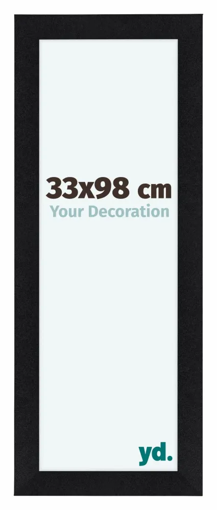 Bilderrahmen 33x98 cm - Schwarz Matt - MDF - Como