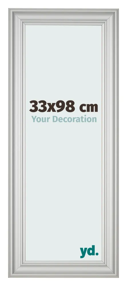Bilderrahmen 33x98 cm - Silber Matt - MDF - Lazio