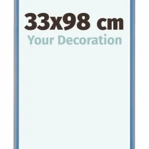 Bilderrahmen 33x98 cm - Stahl Blau - Aluminium - Kent