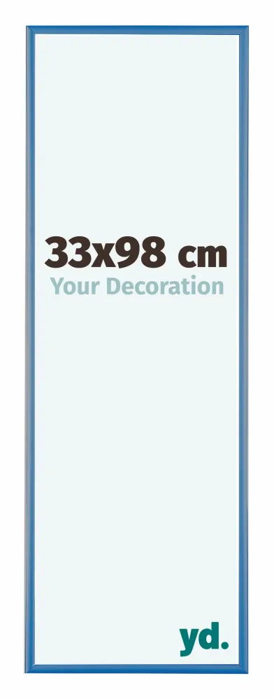 Bilderrahmen 33x98 cm - Stahl Blau - Aluminium - Kent