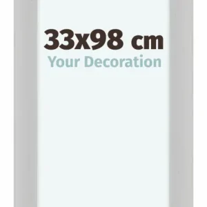 Bilderrahmen 33x98 cm - Weiß Gemasert - MDF - Como