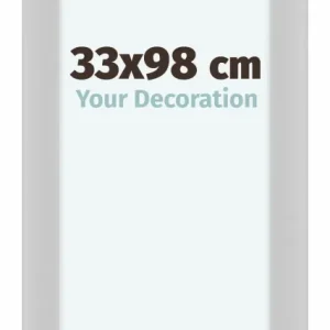 Bilderrahmen 33x98 cm - Weiß Hochglanz - MDF - Como