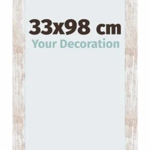 Bilderrahmen 33x98 cm - White Wash - MDF - Catania
