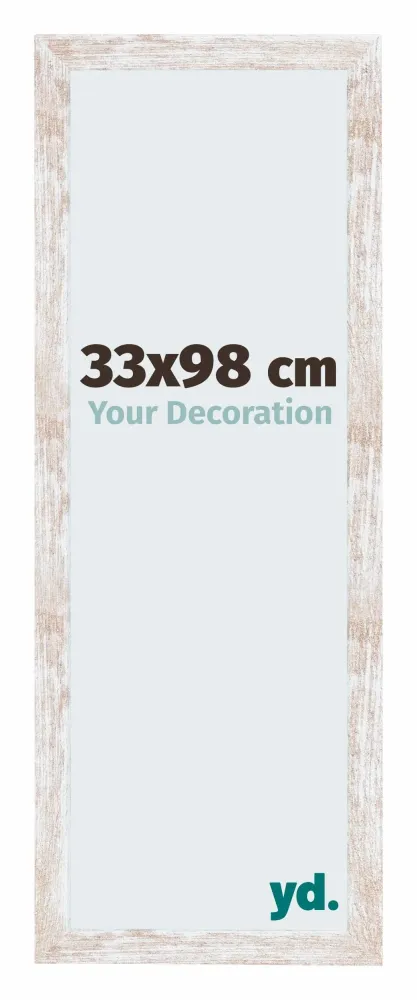Bilderrahmen 33x98 cm - White Wash - MDF - Catania