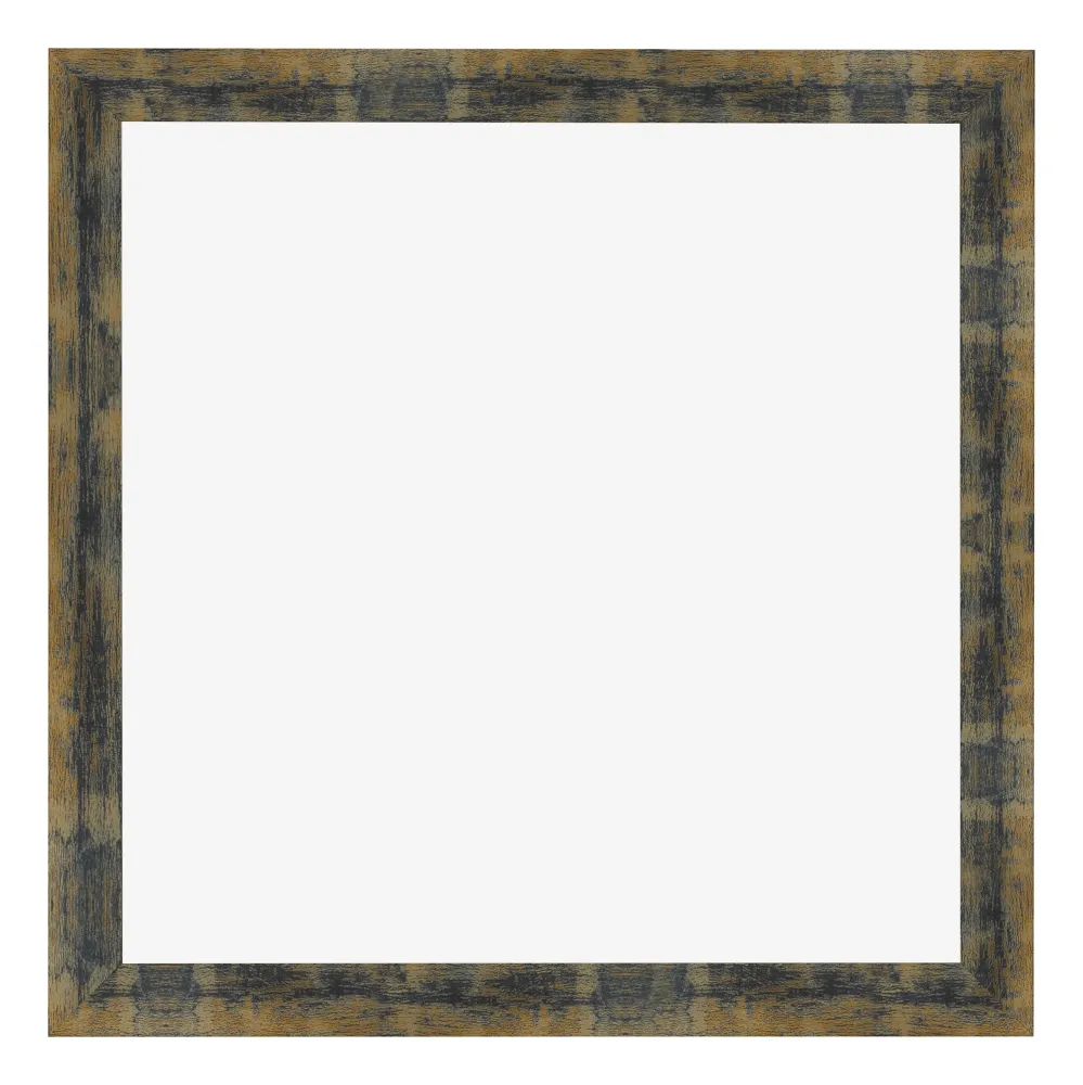 Bilderrahmen 35x35 cm - Blau Gold Meliert - MDF - Pisa