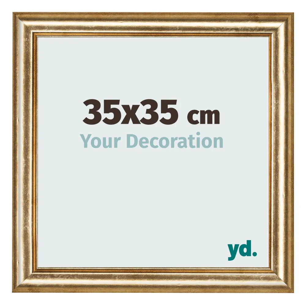 Bilderrahmen 35x35 cm - Gold Antik - MDF - Lazio