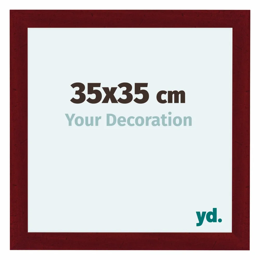 Bilderrahmen 35x35 cm - Weinrot Gewischt - MDF - Como