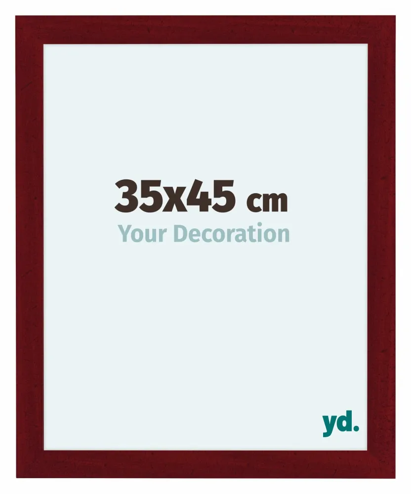 Bilderrahmen 35x45 cm - Weinrot Gewischt - MDF - Como