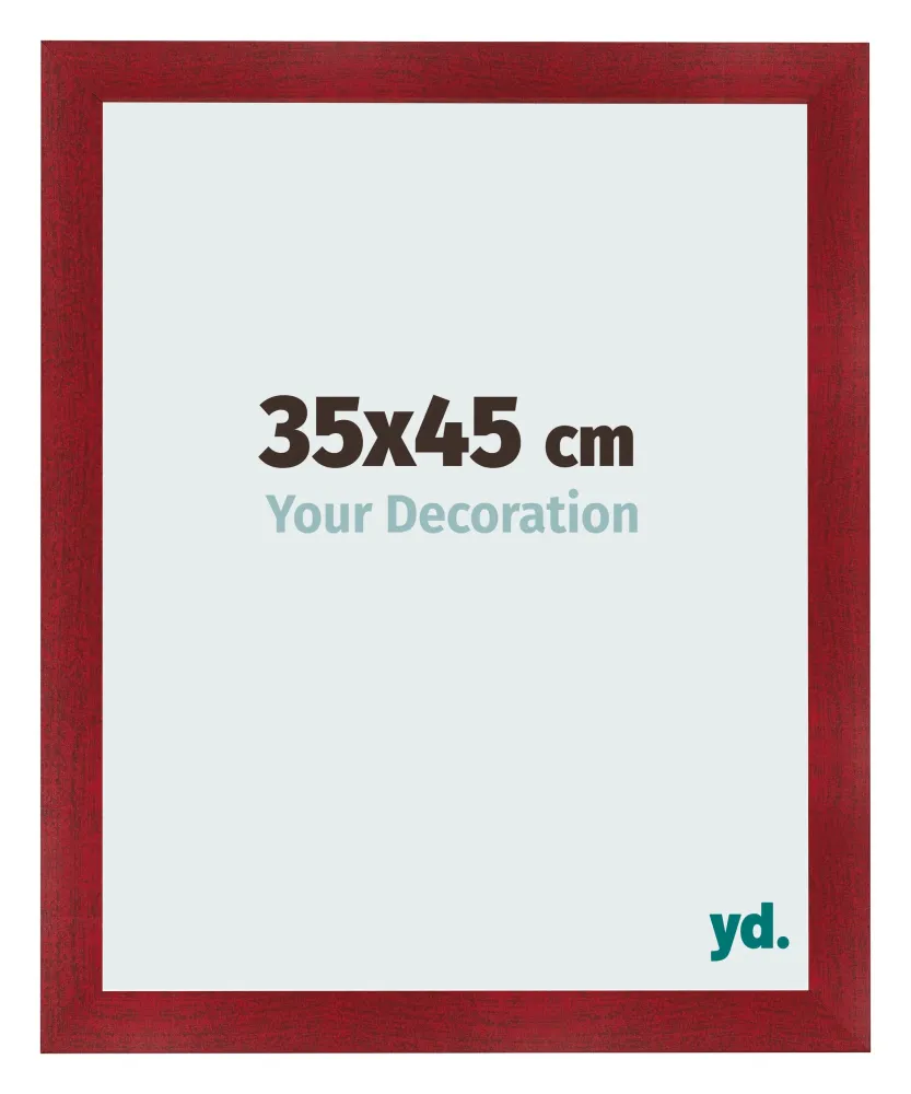 Bilderrahmen 35x45 cm - Weinrot Gewischt - MDF - Pisa