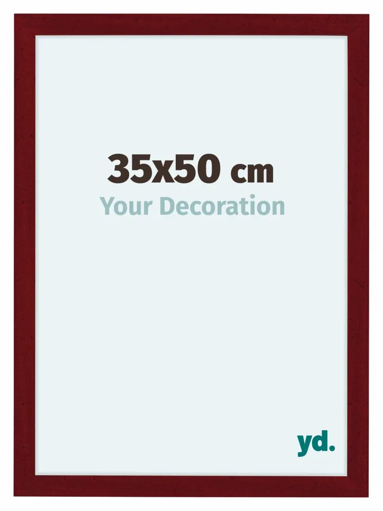 Bilderrahmen 35x50 cm - Weinrot Gewischt - MDF - Como